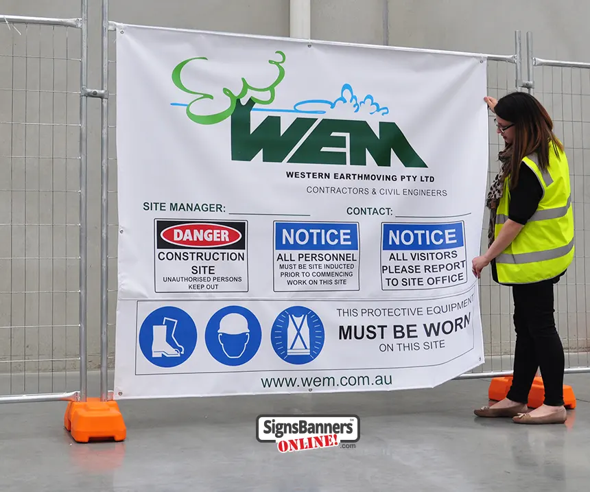Banner Signage Danger Symbol