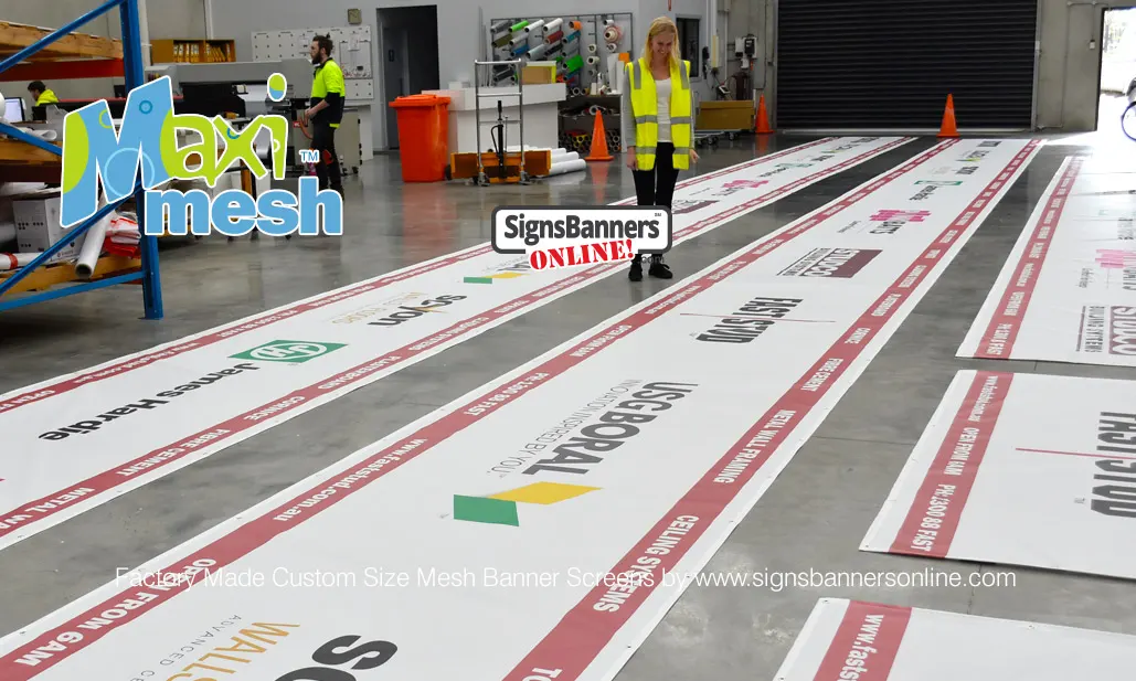 Building Industry Supplies Mesh Banner Sign