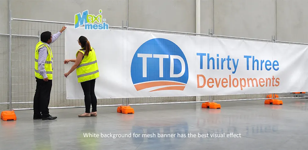 White Mesh Banner