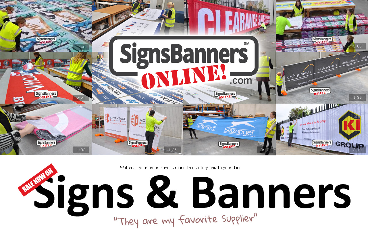 Producers of many kinds and sizes of custom banner signs