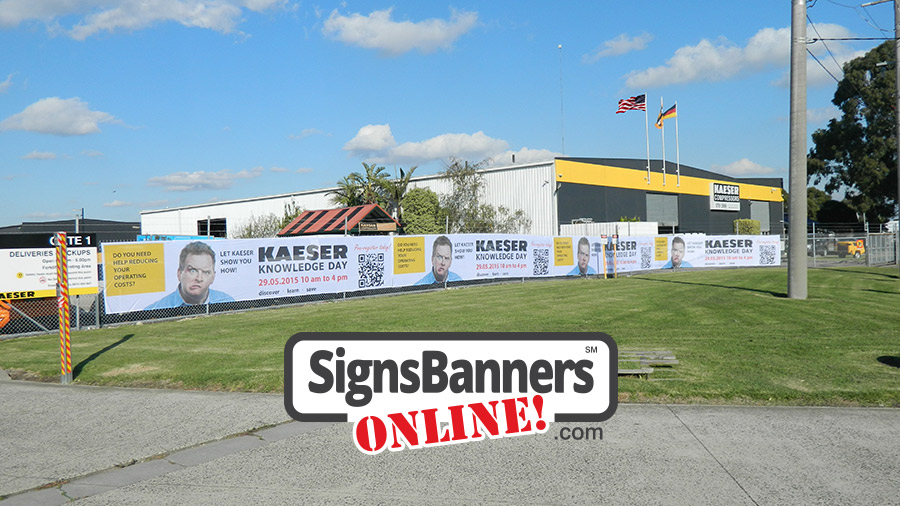 Fence advertising banner made from reliable DuraFence print
