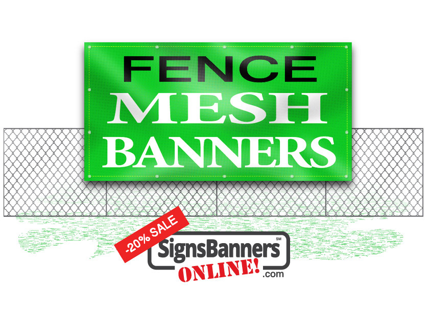 Custom sized fence mesh banners make a better choice around the perimeter of the fence as suitable advertising space