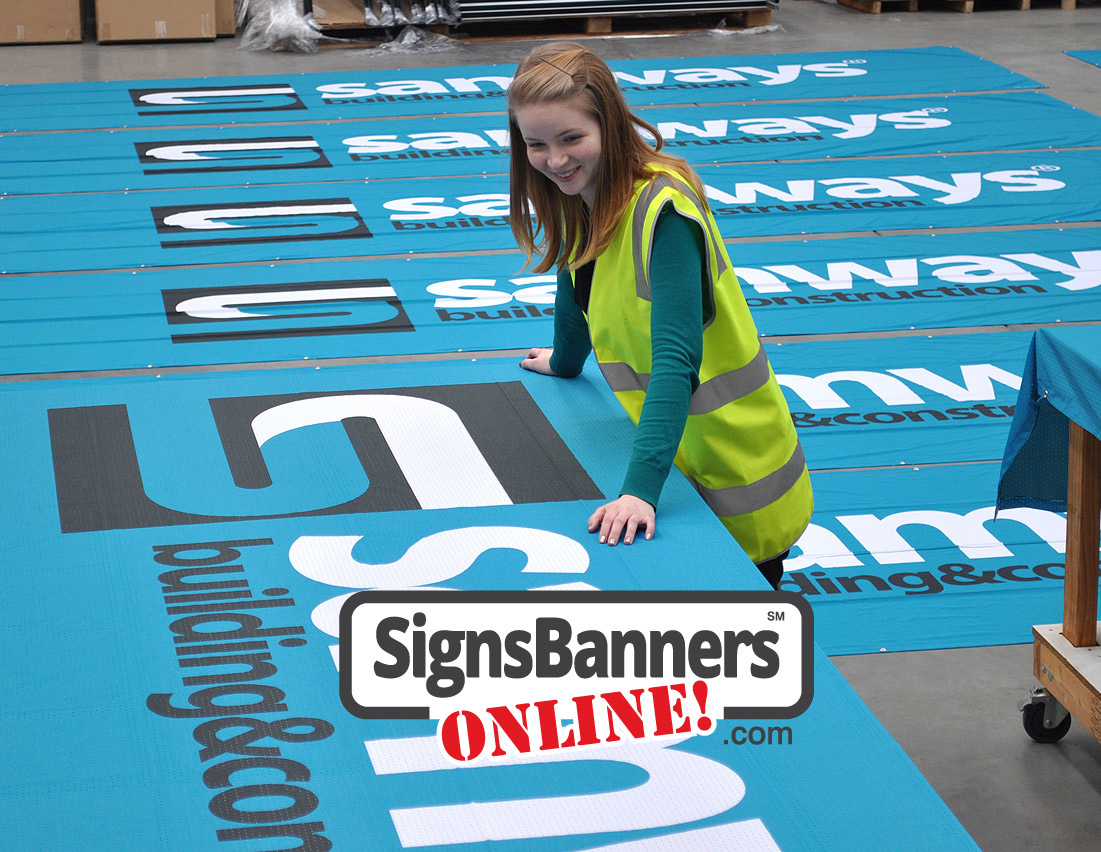 Signs Banners Online business makes printed banner signs shipped from the factory to the customer.