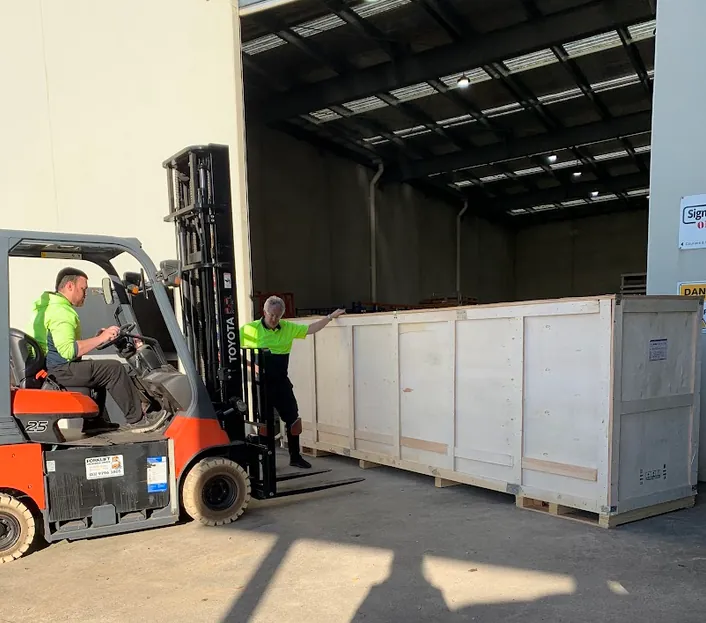 When our printing machine frames arrived they were too big for the roller door. Careful axis translation at that stage.