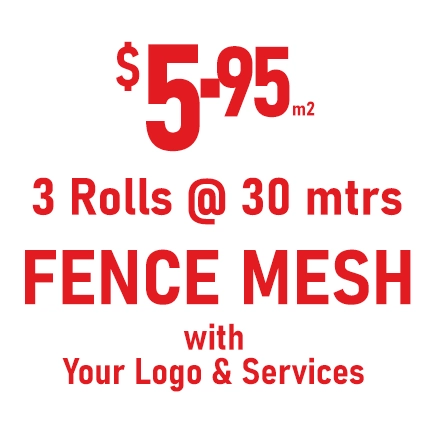 Printed fence mesh special, three rolls