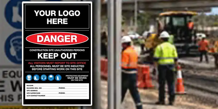 Signs Banners Online printed site board on fence