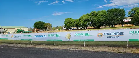 This sign was used for a modern way to economically display show the sponsor from race event to race event.