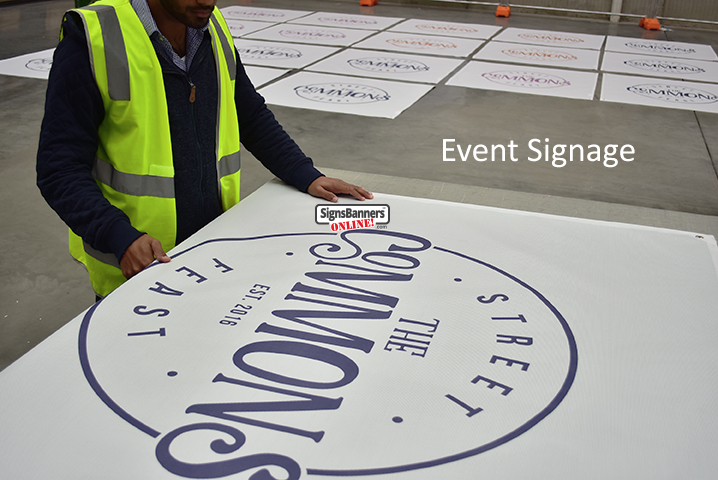 Set of event signage banners