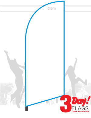 Choice box. Size 730mm x 3465mm 3 Day Flag
