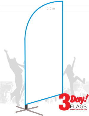 Choice box. Size 730mm x 3465mm 3 Day Flag