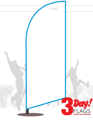 Choice box. Size 730mm x 3465mm 3 Day Flag