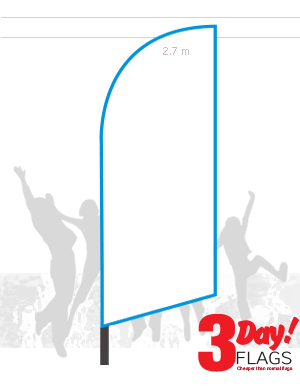 Choice box. Size 730mm x 2420mm 3 Day Flag