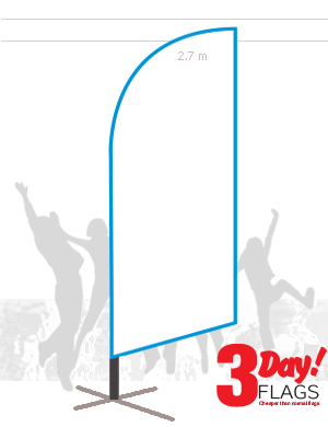 Choice box. Size 730mm x 2420mm 3 Day Flag