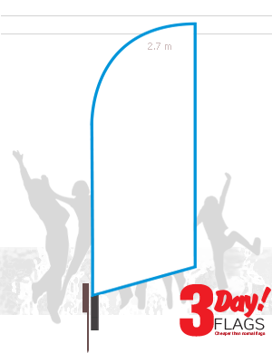 Choice box. Size 730mm x 2420mm 3 Day Flag