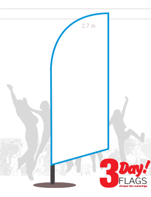 Choice box. Size 730mm x 2420mm 3 Day Flag