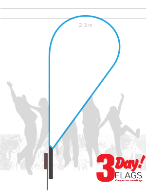 Choice box. Size 830mm x 1930mm 3 Day Flag