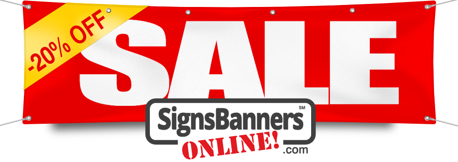 March 20%  Custom banners on Sale
